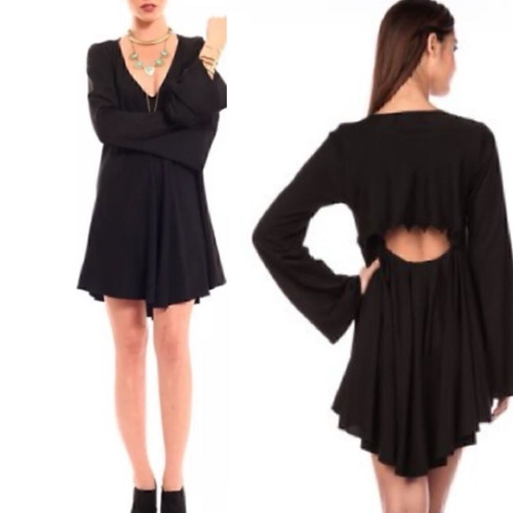 For Love & Lemons Dress Cut Out Long Sleeve